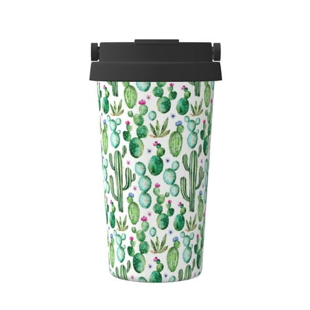 

Adobk Cactus Plants1 Print Stainless Steel Coffee Mug -Vacuum Insulated Coffee Tumbler - Leakproof Travel Mugs Insulated for Hot & Cold Drinks