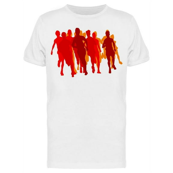 Drawing Running Athletes T-Shirt Men -Image by Shutterstock, Male x-Large