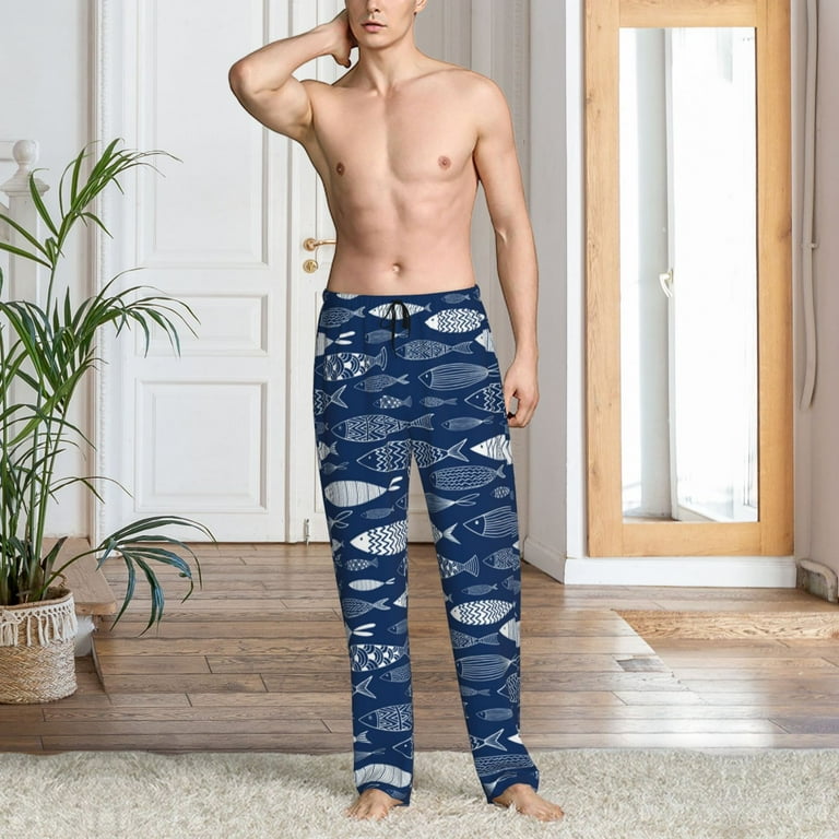 Ornamental Fish Mens Pajama Pants Bottoms with Pockets Soft Comfort Sleep Pants for Men Mens Pj Pants Lounge Pants Walmart