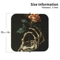 thumbnail image 2 of Disketp Skeleton Hand Rose Butterfly Funny Coasters,4 Pcs Leather Coasters with Holder, Perfect Housewarming Hostess Gifts,Protect Furniture from Water Marks Scratch and Damage-Square, 2 of 6