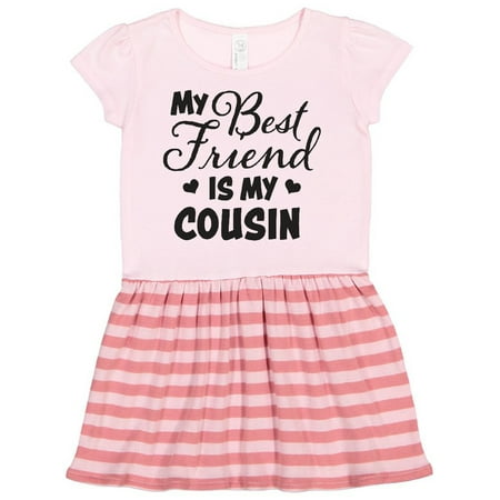 

Inktastic My Best Friend is My Cousin with Hearts Gift Toddler Girl Dress