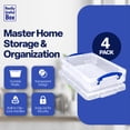 thumbnail image 2 of Really Useful Box 4L Storage Container w/ Lid & Clip Lock Handles (4 Pack), 2 of 10
