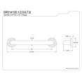 thumbnail image 2 of Kingston Brass DR214121 12 Inch Milano 3 Layer Flange Grab Bar - Polished Chrome, 2 of 2