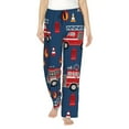 thumbnail image 2 of Lsque Fire Truck 1 Print Women's Pajama Pants, Lounge Pant - Comfortable Home Wear,Elastic Waistband, Stylish Design-Medium, 2 of 9