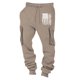thumbnail image 2 of Pantalones largos para hombre, informales, con bolsillo y cordón, de color sólido, gruesos, sanitarios y con cintura elástica., 2 of 3