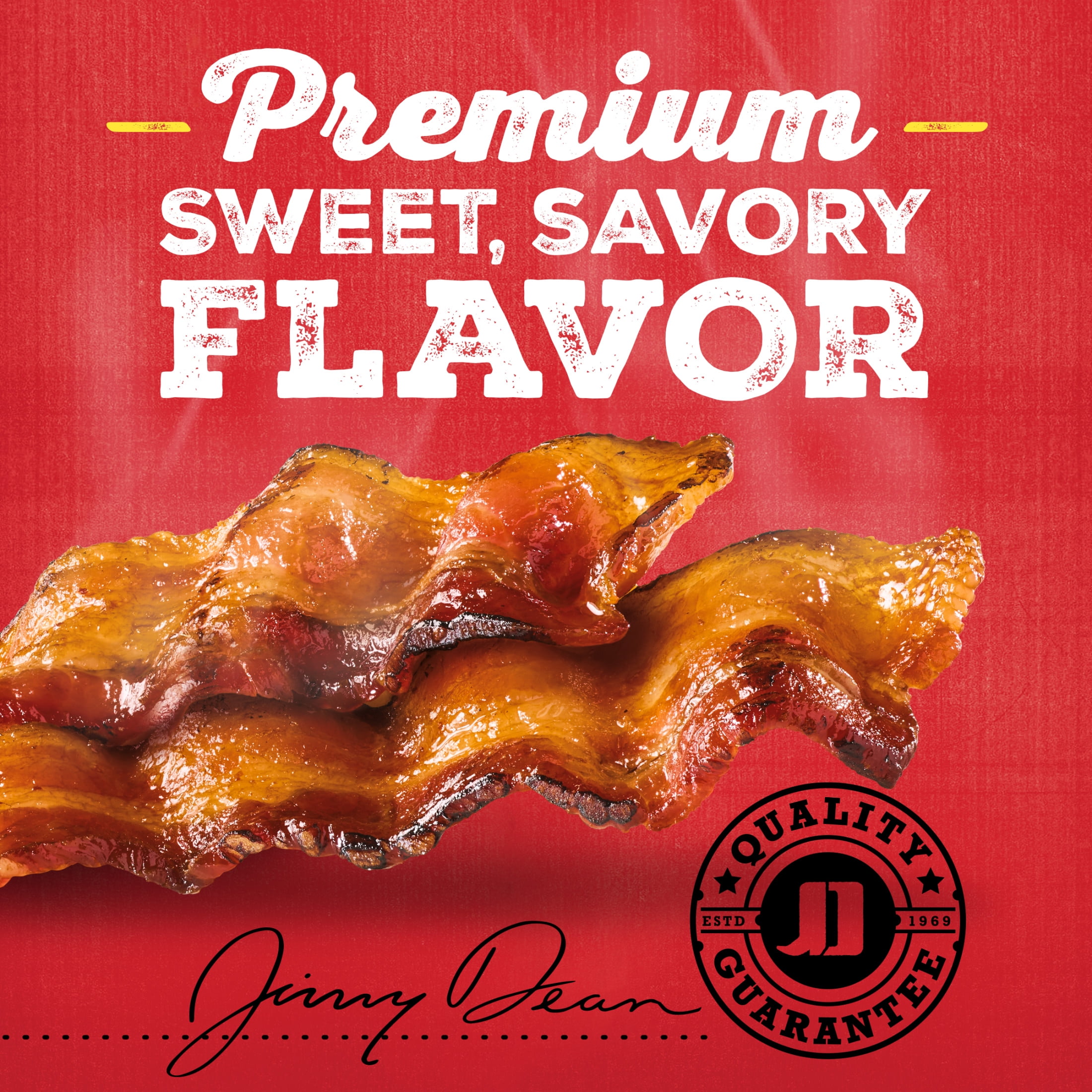 Jimmy Dean Maple & Brown Sugar Premium Refrigerated Bacon, 12 oz