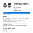 thumbnail image 2 of Front Upper Control Arm Bushing Kit - Compatible with 1975 - 1986 Chevy C10 1976 1977 1978 1979 1980 1981 1982 1983 1984 1985, 2 of 2