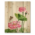 thumbnail image 3 of Designart 'Ancient Pink Lotuses In The Pond III' Traditional Print on Natural Pine Wood, 3 of 5