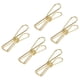 thumbnail image 1 of Uxcell 1" Clips de alambre metálico pequeños multiusos, abrazaderas para bolsas, 45 unidades doradas, 1 of 5
