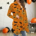thumbnail image 5 of Womens Halloween Printed Open Front Cardigan Casual Long Sleeve Loose Fit Cute Spooky Pattern Cardigans, 5 of 6