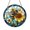 Acrylic 3.5 Inch, variant on Bee themed stained glass ornament with floral elements, decorative window art piece and warm gift idea for teachers, bee lovers and gardeners