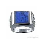 RYLOS Mens Rings Sterling Silver Designer Style Ring with Diamonds and  Lapis Lazuli Rings For Men Men's Rings Silver Rings Sizes 8,9,10,11,12,13 Mens Jewelry