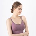 thumbnail image 3 of Women's Sport Bra Padded Cross Back Wirefree Seamless Breathable Yoga Sport Bra, 3 of 9