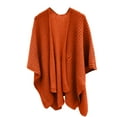 thumbnail image 2 of QQAMB Women's Elegant Shawl Wrap - Cross Front Poncho Cape - Wrap Topper Knitted Cardigans Sweater Shawls, 2 of 5