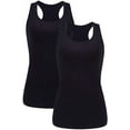 thumbnail image 1 of Charmo Camisole en Coton pour Femme avec Soutien-Gorge Intégré Débardeur Extensible sous-Maillots Cami 2 Paquets, 1 of 5