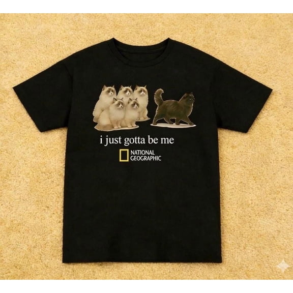 National Geographic "I Just Gotta Be Me" Cat cotton t-shirt