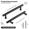 thumbnail image 2 of TRIPLE RABBIT 10-Pack 5-Inch 128mm Knurled Cabinet Pulls Cabinet Pulls Black Oxide Finish Knurled Drawer Pull with Diamond Pattern 6.6-Inch Length (5-Inch Hole Centers) Made of Aluminum Alloy C106, 2 of 3