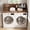 Brown, variant on Fnova 54" 2-Tier Washer Dryer Countertop with Storage Shelf, Laundry Topper Organization with Non-Slip Pads, Waterproof, Stain-Resistant, Brown