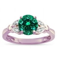 thumbnail image 3 of Star K � Round 7mm Simulated Emerald Marquee Design Promise Engagement Ring, 3 of 9