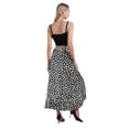 thumbnail image 6 of NewWay Women's Boho Lower Skirt Floral Wrap Maxi Skirt High Low Ruffle Slit Casual Waisted Long Skirt Wrap Midi Pleated Dresses, 6 of 6