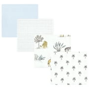 Luvable Friends Hudson Baby Flannel Receiving Blankets 4pk, Safari Friends
