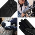 thumbnail image 4 of isotoner Women's Classic Stretch Leather Touchscreen Cold Weather Gloves, Fleece Lining Small-Medium Black, 4 of 7