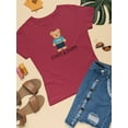 thumbnail image 3 of Funny And Happy Toy Bear T-Shirt Women -Image by Shutterstock, Female Small, 3 of 4