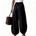 thumbnail image 4 of Gaukiv Womens Balloon Pants Cinched Cuff Wide Leg Trousers Black 2XL, 4 of 4
