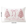 thumbnail image 2 of Christmas Printed Throw Pillow Pink Plump Festive Decorative Cushion For Sofa Couch Bed Holiday Decor, 2 of 7