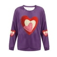 thumbnail image 4 of Vetsdori Valentine Sweatshirts for Women Pullover Shirts Crew Neck Winter, Gifts for Girlfriend Valentine's Days Womens Sweatshirts Love Heart, 4 of 4
