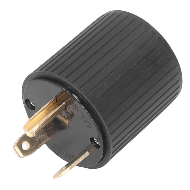 Locking Plug, Durable PA66 Shell Generator Plug Brass Contact for RV
