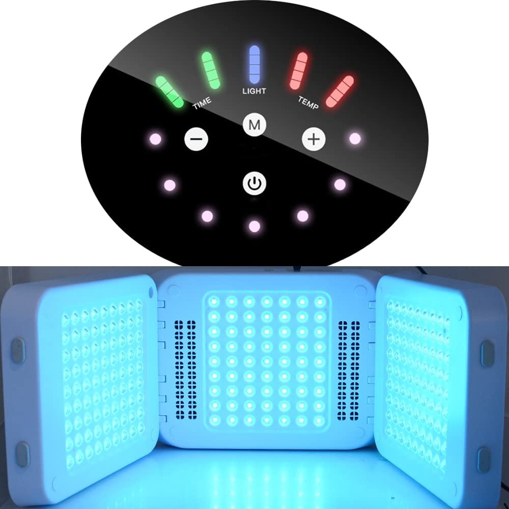 RKXQT Red Light Therapy,7 Colors LED Light for Face,Facial Light, Skin Care, with Eye Patch