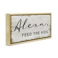 Stupell Industries Feed The Kids Humor Typography Painting Gold Floater