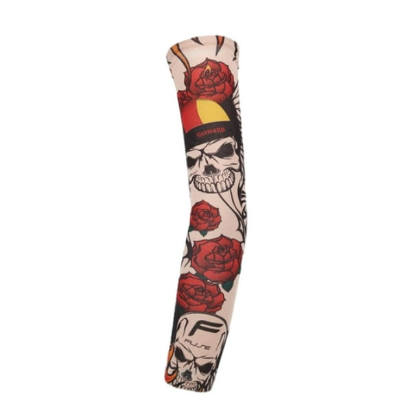 Mangas de brazo con protección UV sin costuras para fútbol, voleibol y equitación para hombres A
