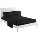 thumbnail image 2 of Juego de Cama Lujoso Vhermosa Tamaño King Color Negro 4 Piezas Suaves con Bolsillos Profundos, 2 of 8