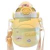 Lovely Children Botella térmica Gran capacidad Boy Girl Paja Belly Cup (Amarillo)
