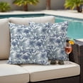 thumbnail image 4 of Grey Palm Trees Outdoor Waterproof Pillow Covers, Summer Botanical Watercolor Decorative Square Throw Pillowcase Sofa Cushion Sham for Patio/Couch/Chair, 18"x18" 2 Pack, 4 of 8