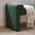 thumbnail image 5 of Boucle End of Bed Bench Upholstered Modern Bedroom Bench Channel Tufted Window Bench Comfy Long Ottoman for Living Room/Hallway/Indoor, 5 of 8