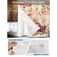 thumbnail image 3 of No Hook Cloth Fabric Shower Curtain with Snap in Liner, Fall Pumpkins Waterproof Shower Curtains Set with See Through Top Window, Thannksgiving Truck Retro Leaves Rustic Bath Curtains Shower 36"x72", 3 of 6