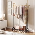 thumbnail image 2 of Gymax Double Rods Garment Rack for Hanging Clothes Freestanding Clothing Rack, 2 of 10