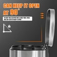 thumbnail image 3 of Dkelincs Kitchen Trash Can with Lid 8 Gallon/30L Step Garbage Can Stainless Steel Waste Bin with Plastic Inner Bucket, Silver, 3 of 7