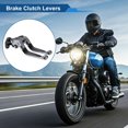 thumbnail image 2 of Short Long Brake Clutch Levers for Yamaha MT125 2014-2021 6 Position Motorcycle Handlebar Brake Lever Aluminum Alloy Titanium Head Black Handle, 2 of 6