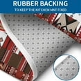thumbnail image 4 of Red Boho Tribal Diamonds and Rectangles Pattern Bathroom Rugs Sets 3 Piece,Toilet Cover Set,Absorbent Non Slip Bathroom Mats Sets with U-Shaped Contour Rug Toilet Rug Set, 4 of 5