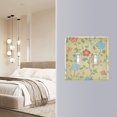 thumbnail image 4 of Yayeee Toggle Light Switch Wall Plate 2-Gang 4.56"x4.48" Decorative Outlet Cover, Colorful Flower, 4 of 7