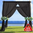 thumbnail image 2 of Efavormart Black Sheer Premium Chiffon Curtain Panel Backdrop Drapery With Rod Pockets | 5ft x14ft, 2 of 10