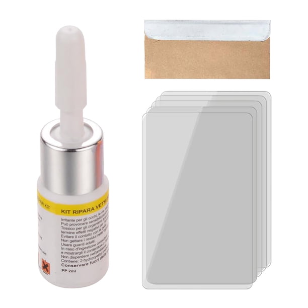 Xihbxyly Kit de Reparación de Cristales para Automóviles, Reparación de Grietas En Parabrisas, Tecnología de Resina Avanzada, Reparación Duradera y Confiable, Uso Rápido y Sencillo, Juego de 3 Piezas
