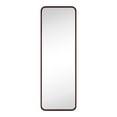 thumbnail image 3 of TEHOME Natural Walnut Wood Bathroom Mirror, 22x65 inches, Solid Wood framedd Rounded Rectangle, 3 of 8