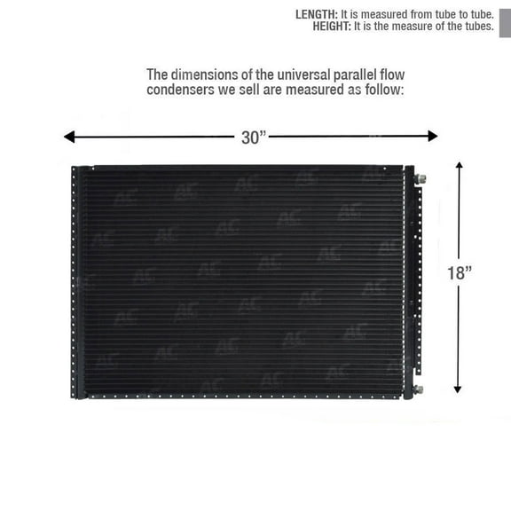 New ClimaParts CNFP1830 Car A/C Condenser Parallel Flow 18 x 30 O-Ring #6 & #8 Ports