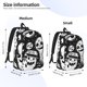 thumbnail image 2 of Disketp Black White Spooky Ghosts print Canvas Backpack Lightweight Travel Daypack Student Rucksack Laptop Backpack-Medium, 2 of 5