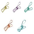 thumbnail image 1 of Pinzas para ropa resistentes y multiusos: sujeción fuerte para ropa, toallas, archivos y más, 5 diseños coloridos, pinzas para ropa de metal resistentes al viento, paquete de 20, 1 of 5